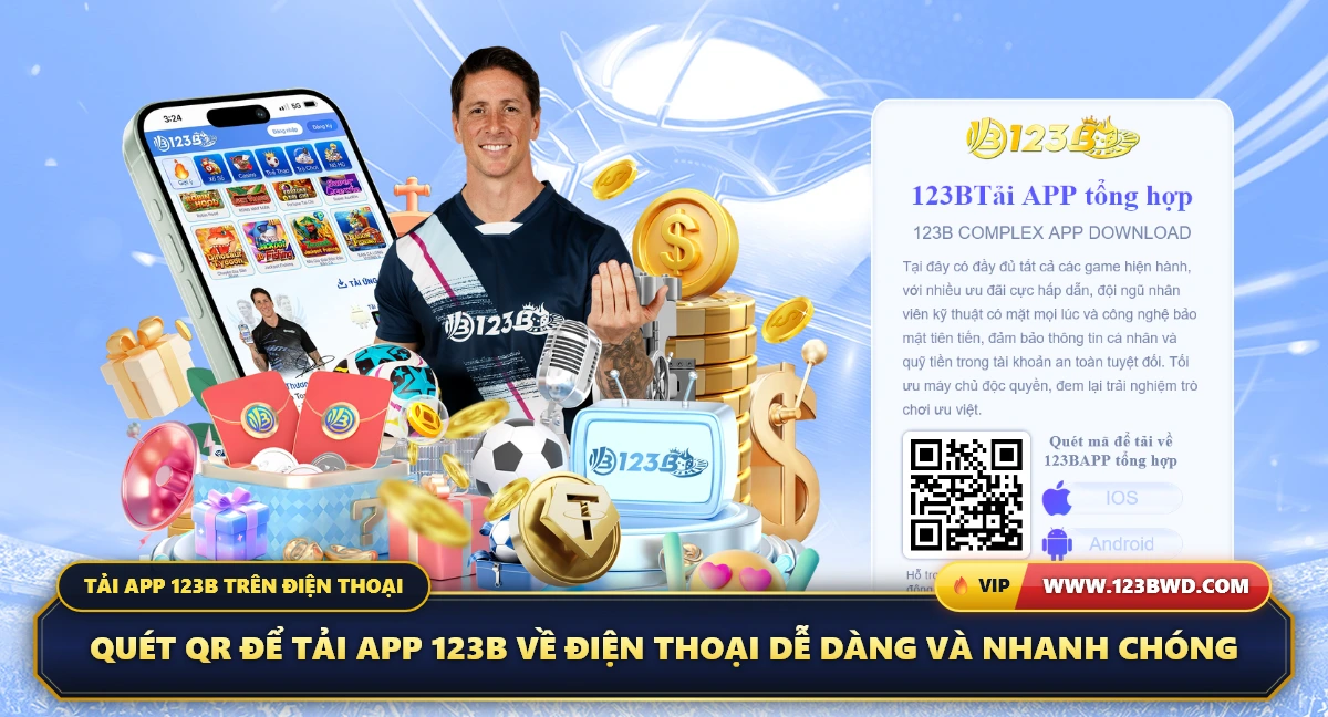 Quét QR để tải app 123B về điện thoại dễ dàng và nhanh chóng - Cổng thông tin chính thức 123BWD.com